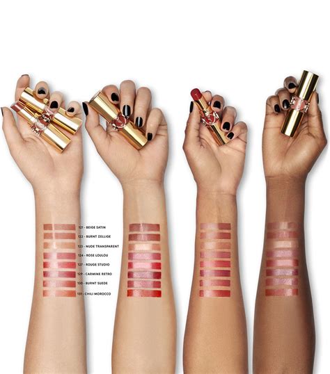 ysl rouge volupte shine 8 swatches